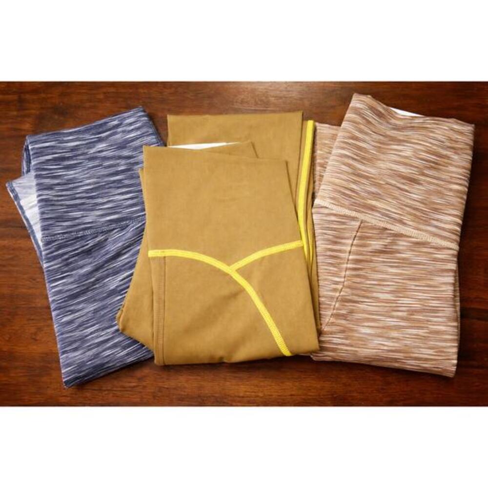 Offline by Aerie Set of 3 Ombre Goals High-Rise 7/8 Leggings Blue Tan Yellow S